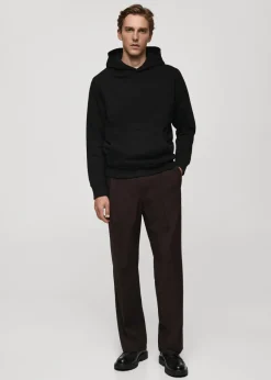 MANGO Bluzy*Bluza kangurka z kapturem z bawełny