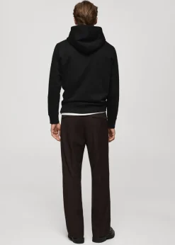 MANGO Bluzy*Bluza kangurka z kapturem z bawełny