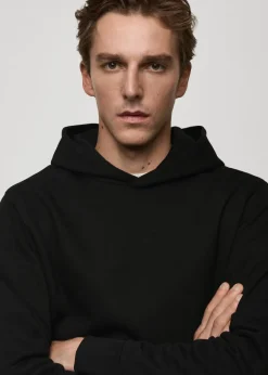 MANGO Bluzy*Bluza kangurka z kapturem z bawełny