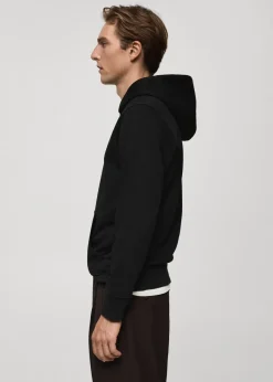 MANGO Bluzy*Bluza kangurka z kapturem z bawełny