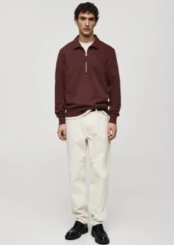 MANGO Bluzy|Koszulki Polo*Bluza polo bawełniana regular fit