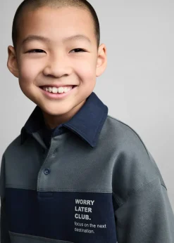 Dzieci MANGO Bluzy*Bluza polo w paski