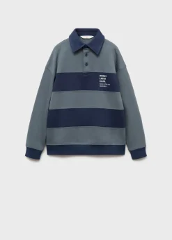 Dzieci MANGO Bluzy*Bluza polo w paski