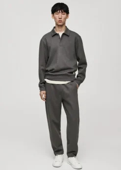 MANGO Bluzy|Koszulki Polo*Bluza polo z haftem