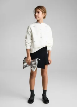 Dzieci MANGO Bluzy*Bluza w kwiaty z cekinami