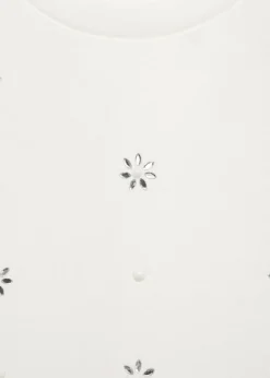 Dzieci MANGO Bluzy*Bluza w kwiaty z cekinami