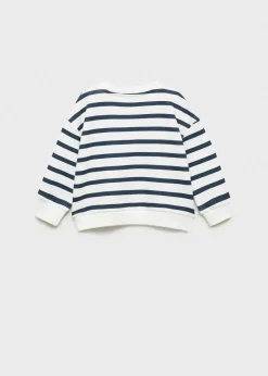 Dzieci MANGO Bluzy*Bluza w pasy z tekstem