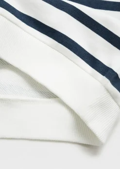 Dzieci MANGO Bluzy*Bluza w pasy z tekstem