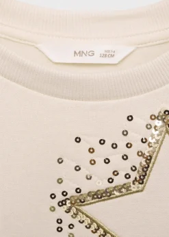 Dzieci MANGO Bluzy*Bluza z gwiazdami z cekinów