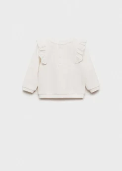 Dzieci MANGO Bluzy*Bluza z haftem i falbankami