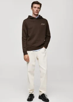 MANGO Bluzy*Bluza z kapturem i haftem