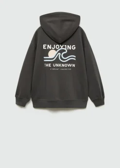 Dzieci MANGO Bluzy*Bluza z kapturem i nadrukiem