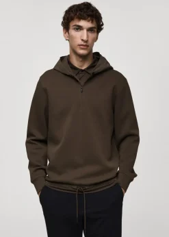 MANGO Bluzy*Bluza z kapturem regular fit comfort strech