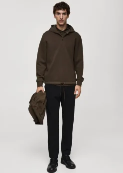 MANGO Bluzy*Bluza z kapturem regular fit comfort strech