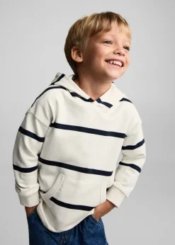 Dzieci MANGO Bluzy*Bluza z kapturem w paski
