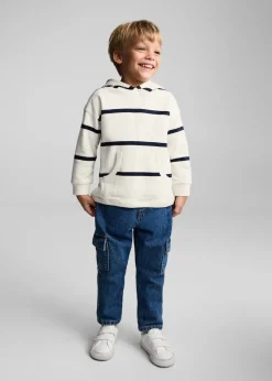 Dzieci MANGO Bluzy*Bluza z kapturem w paski