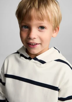 Dzieci MANGO Bluzy*Bluza z kapturem w paski