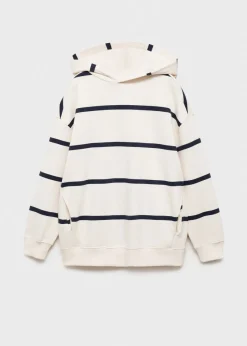 Dzieci MANGO Bluzy*Bluza z kapturem w paski