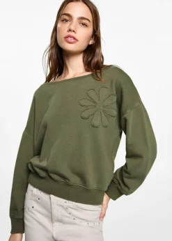 MANGO Bluzy*Bluza z kwiatowym haftem