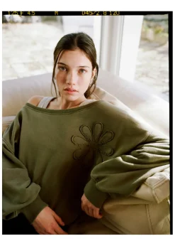 MANGO Bluzy*Bluza z kwiatowym haftem