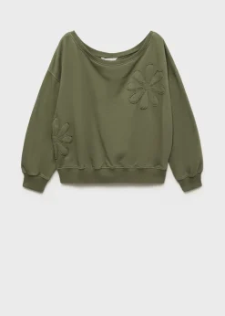 MANGO Bluzy*Bluza z kwiatowym haftem
