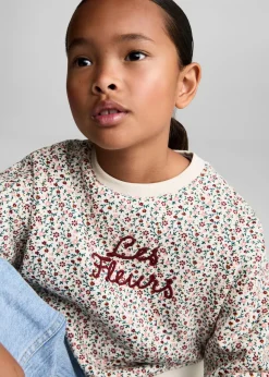 Dzieci MANGO Bluzy*Bluza z kwiatowym wzorem