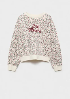 Dzieci MANGO Bluzy*Bluza z kwiatowym wzorem
