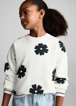 Dzieci MANGO Bluzy*Bluza z kwiatowym wzorem