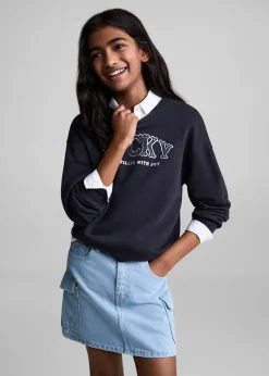 Dzieci MANGO Bluzy*Bluza z nadrukiem i aksamitnymi elementami