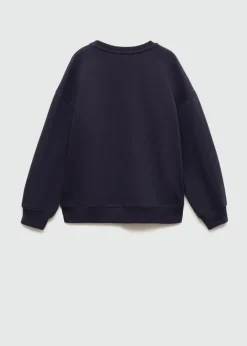 Dzieci MANGO Bluzy*Bluza z nadrukiem i aksamitnymi elementami