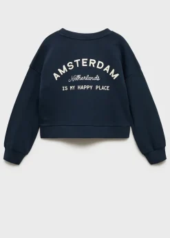 Dzieci MANGO Bluzy*Bluza z nadrukiem i haftem