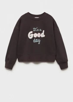 Dzieci MANGO Bluzy*Bluza z nadrukiem i haftem