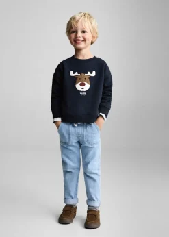 Dzieci MANGO Bluzy*Bluza z nadrukiem świątecznym