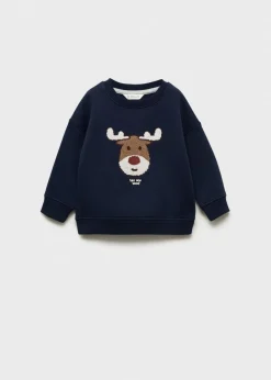 Dzieci MANGO Bluzy*Bluza z nadrukiem świątecznym