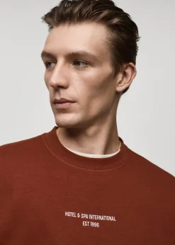 MANGO Bluzy*Bluza z napisem relaxed fit