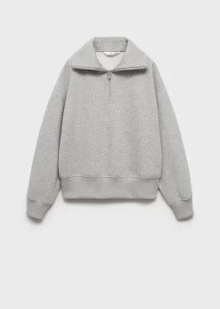 Dzieci MANGO Bluzy*Bluza z wysokim kołnierzem na zamek