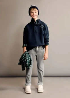 Dzieci MANGO Bluzy*Bluza z wysokim kołnierzem na guziki