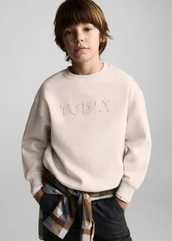 Dzieci MANGO Bluzy|Bluzy*Bluza z wyszywanym napisem