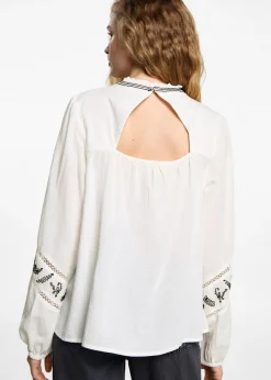 MANGO Koszule I Bluzki*Bluzka bawełniana z haftem