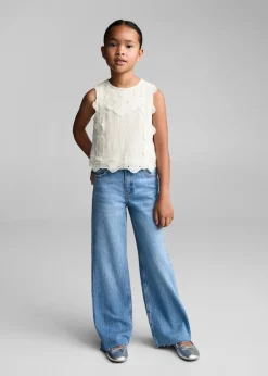 Dzieci MANGO Koszule I Bluzki*Bluzka bawełniana z haftem