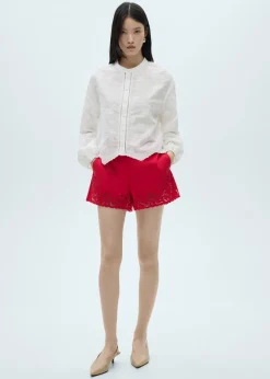 MANGO Koszule I Bluzki*Bluzka bawełniana z haftem