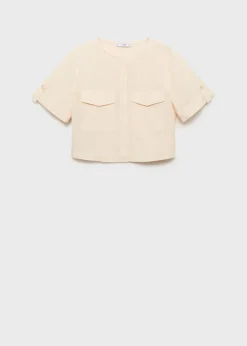 MANGO Koszule I Bluzki*Bluzka bawełniana z kieszeniami