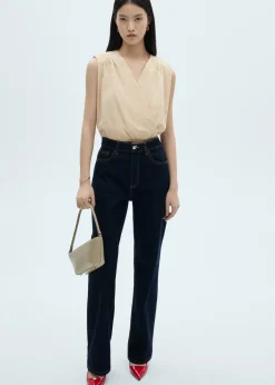 MANGO Koszule I Bluzki*Bluzka bawełniana z marszczeniem