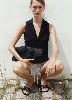 MANGO Koszule I Bluzki*Bluzka bez rękawów z wiązaniem na kokardki