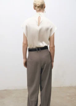 MANGO Koszule I Bluzki*Bluzka jedwabna z golfem