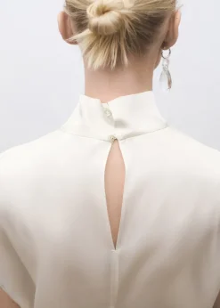 MANGO Koszule I Bluzki*Bluzka jedwabna z golfem