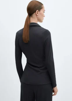 MANGO Koszule I Bluzki*Bluzka kopertowa z dekoltem w szpic