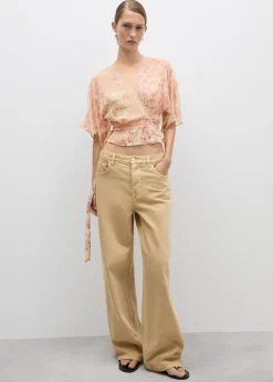 MANGO Koszule I Bluzki*Bluzka kopertowa z nadrukiem w kwiaty