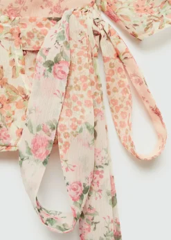 MANGO Koszule I Bluzki*Bluzka kopertowa z nadrukiem w kwiaty