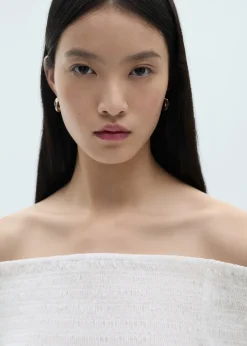 MANGO Koszule I Bluzki*Bluzka marszczona z odkrytymi ramionami